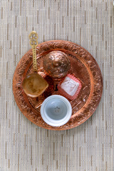 The bosnian traditional coffee on the desk