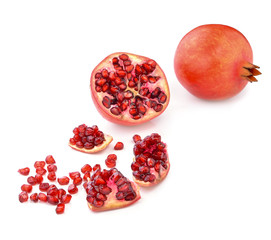 fruit pomegranate  isolated on white background