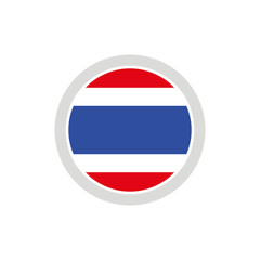 Isolated round shape Thailand flag vector logo. Thailand national symbol on the white background.