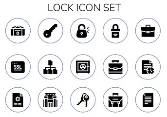 lock icon set