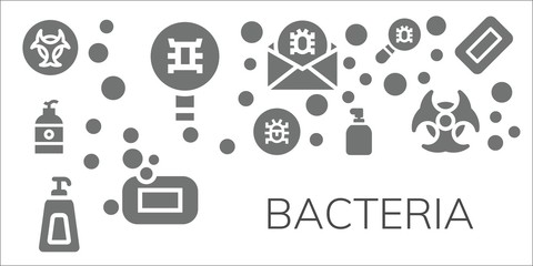 bacteria icon set