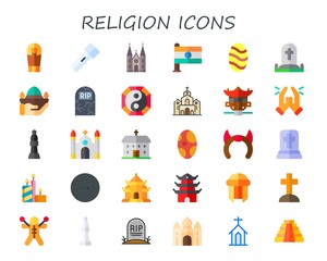 religion icon set