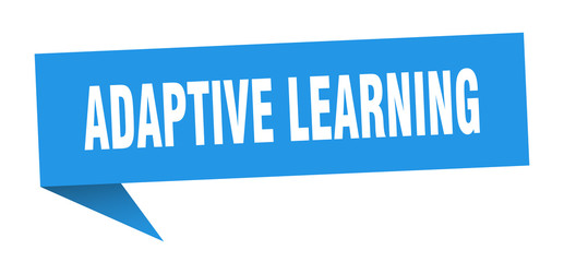 adaptive learning speech bubble. adaptive learning ribbon sign. adaptive learning banner