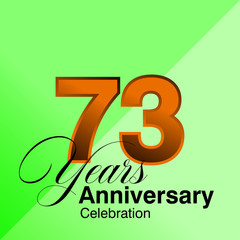 73 Years Anniversary Celebration Vector Template Design Illustration
