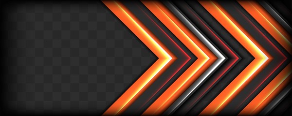 abstract dark gray technology background with orange geometric shape