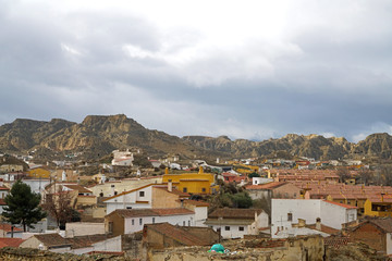 Fototapeta na wymiar GUADIX town view in Granada Spain 2016.03.19