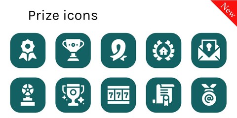 prize icon set