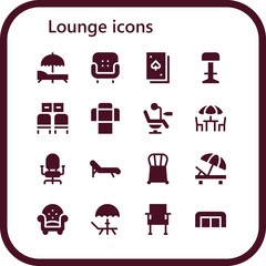 lounge icon set