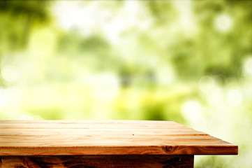 Desk of free space and spring time 