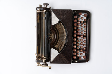 Grey & white stationary top view for creative & business concept