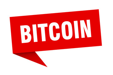 bitcoin speech bubble. bitcoin ribbon sign. bitcoin banner