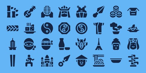 asian icon set