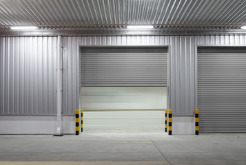Roller door or roller shutter. Also called security door or security shutter with automatic system....
