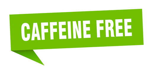 caffeine free speech bubble. caffeine free ribbon sign. caffeine free banner