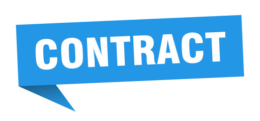 contract speech bubble. contract ribbon sign. contract banner