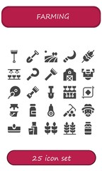Modern Simple Set of farming Vector filled Icons