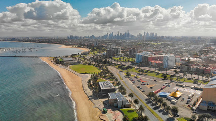 St Kilda aerial view, Victoria, Australia