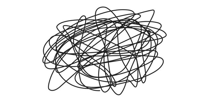 2d animation of a scribble
