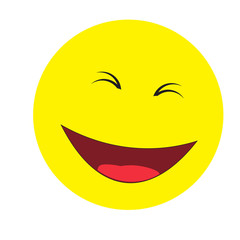 Smile Emoticon Yellow Logo Vector Template Design Illustration