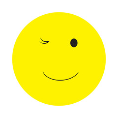 Smile Emoticon Yellow Logo Vector Template Design Illustration