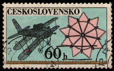 CZECHOSLOVAKIA - CIRCA 1972: post stamp 60 Czechoslovak heller printed by Czechoslovak Socialist...