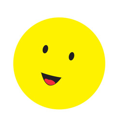 Smile Emoticon Yellow Logo Vector Template Design Illustration