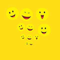 Smile Emoticon Yellow Logo Vector Template Design Illustration