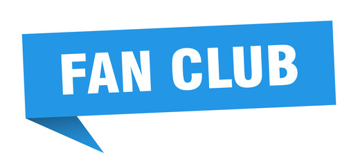 fan club speech bubble. fan club ribbon sign. fan club banner