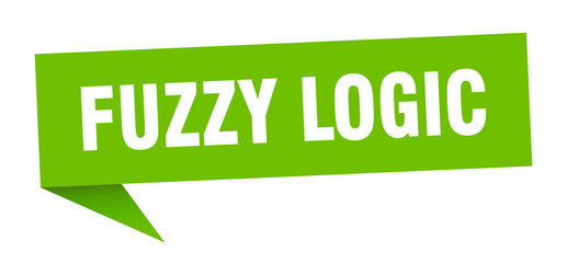 fuzzy logic speech bubble. fuzzy logic ribbon sign. fuzzy logic banner