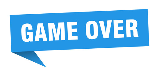 game over speech bubble. game over ribbon sign. game over banner