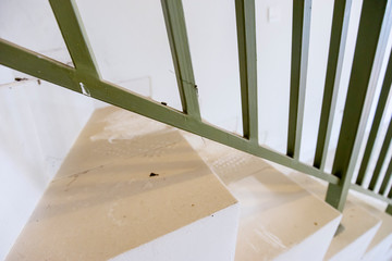 Closeup of a Dusty staircase