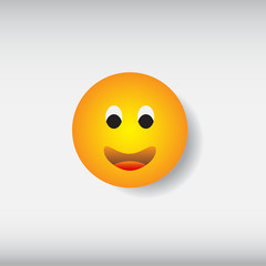 Smile Emoticon Logo Vector Template Design Illustration