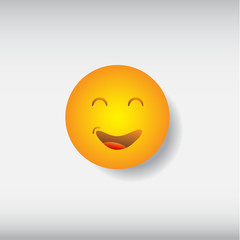 Smile Emoticon Logo Vector Template Design Illustration