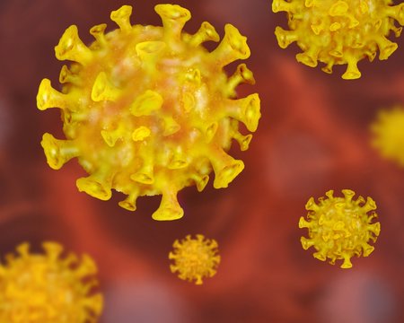 3d close up of corona virus 