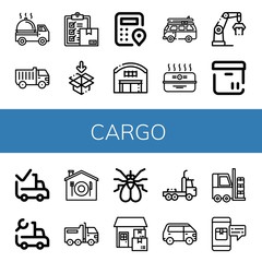 cargo icon set