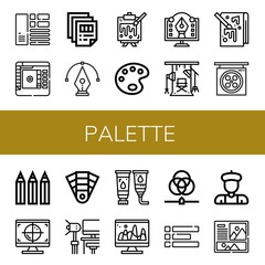 Set of palette icons