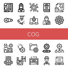 cog icon set