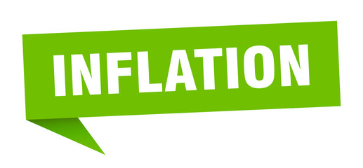 inflation speech bubble. inflation ribbon sign. inflation banner