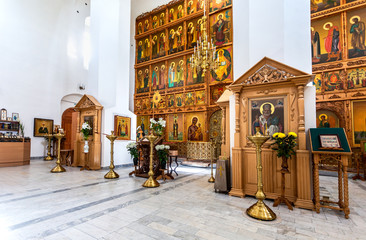 Fototapeta na wymiar Interior of the Nicolo-Vyazhishchsky monastery