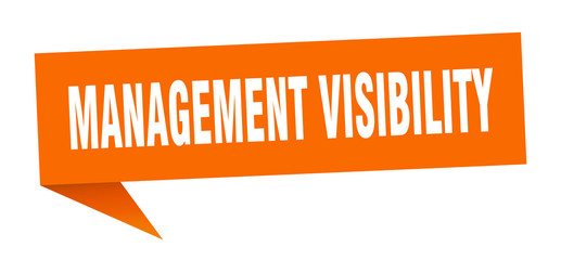 management visibility speech bubble. management visibility ribbon sign. management visibility banner