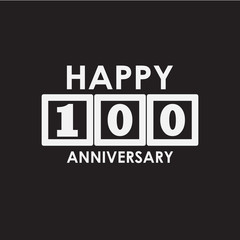 Happy 100 Years Anniversary Celebration Vector Template Design Illustration