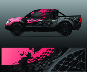 truck decal graphic wrap vector, abstract background