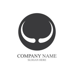 Devil horn Vector icon design illustration Template