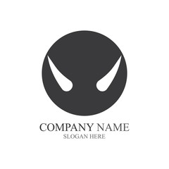 Devil horn Vector icon design illustration Template