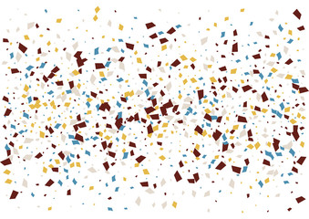 Festive color rectangle confetti background. Abstract frame confetti texture for holiday, postcard, poster, website, carnivals, birthday and children's parties. Cover confetti mock-up. Wedding card