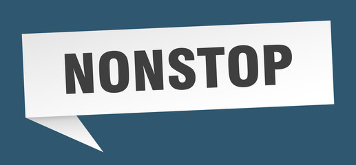 nonstop speech bubble. nonstop ribbon sign. nonstop banner