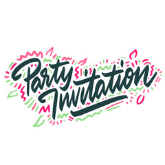 Party Invitation. vector illustration. poster, banner, greeting template