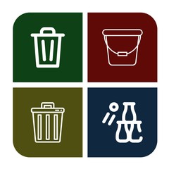 trash icon set