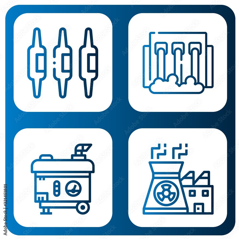 Poster source simple icons set