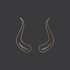 Devil horn Vector icon design illustration Template